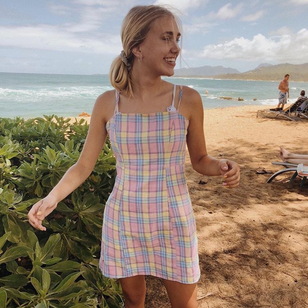 Plaid mini dress!! Worn once